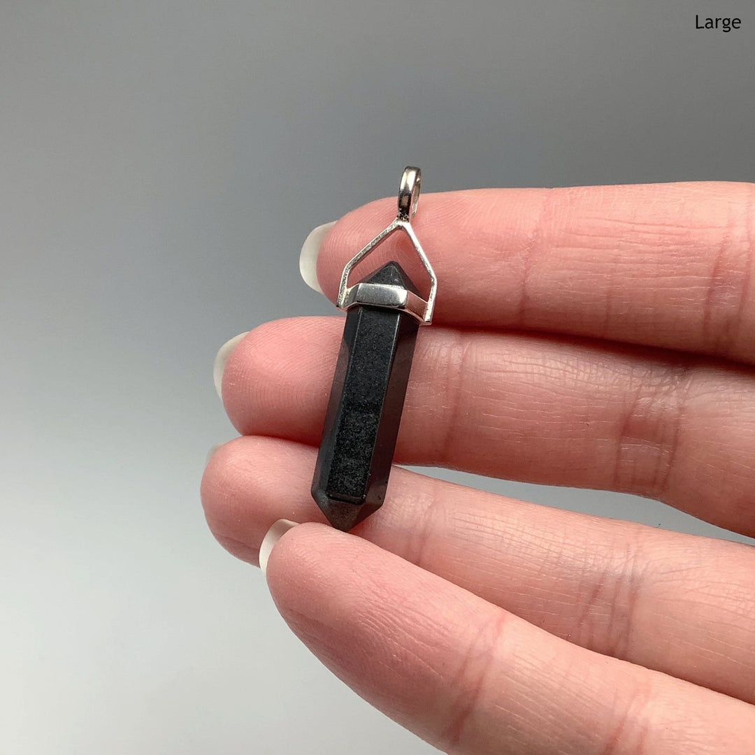 Hematite Double Terminated Point Pendant