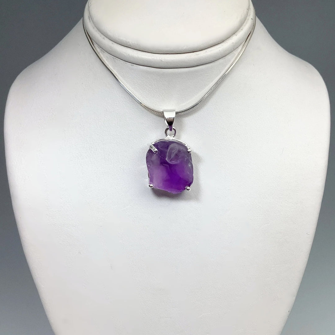 Raw Amethyst Pendant