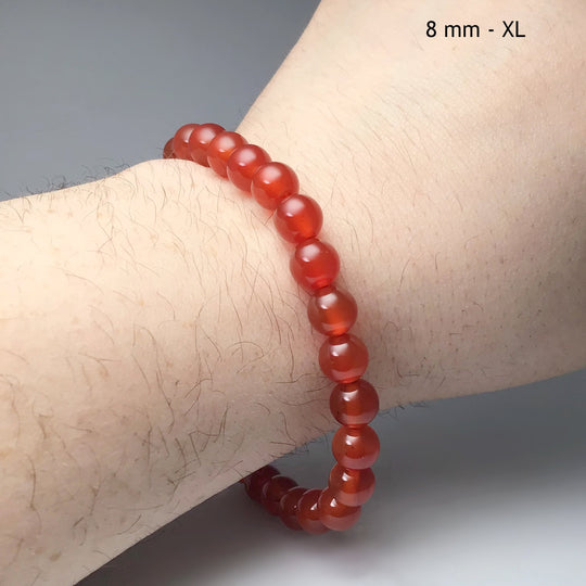 Carnelian Agate Beaded Bracelet