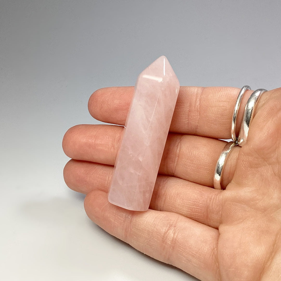 Polished Rose Quartz Point at $35 Each