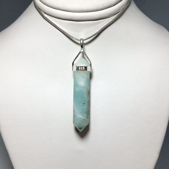 Amazonite Double Terminated Point Pendant