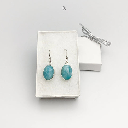 Larimar Dangle Earrings