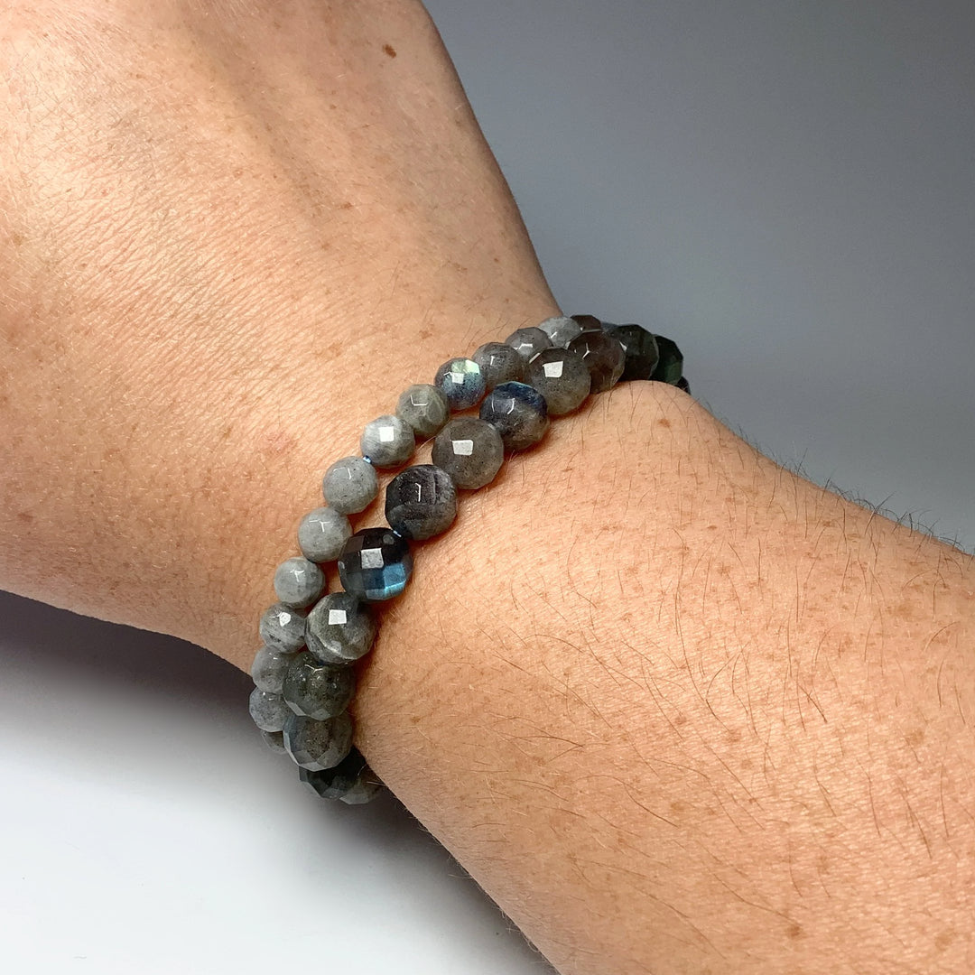 Labradorite Faceted Beaded Bracelet