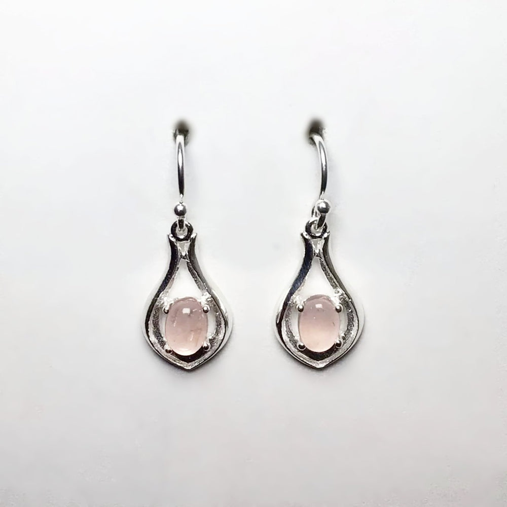 Rose Quartz Dangle Earrings