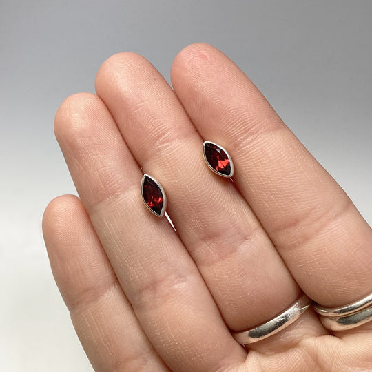 Garnet Stud Earrings