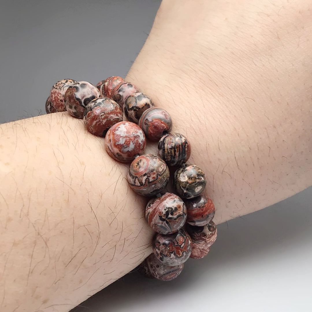 Leopard Skin Jasper Beaded Bracelet