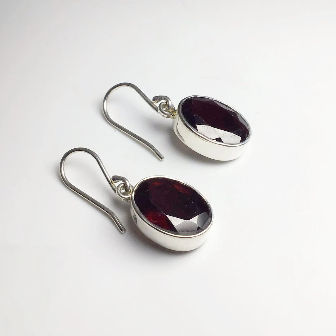 Garnet Dangle Earrings