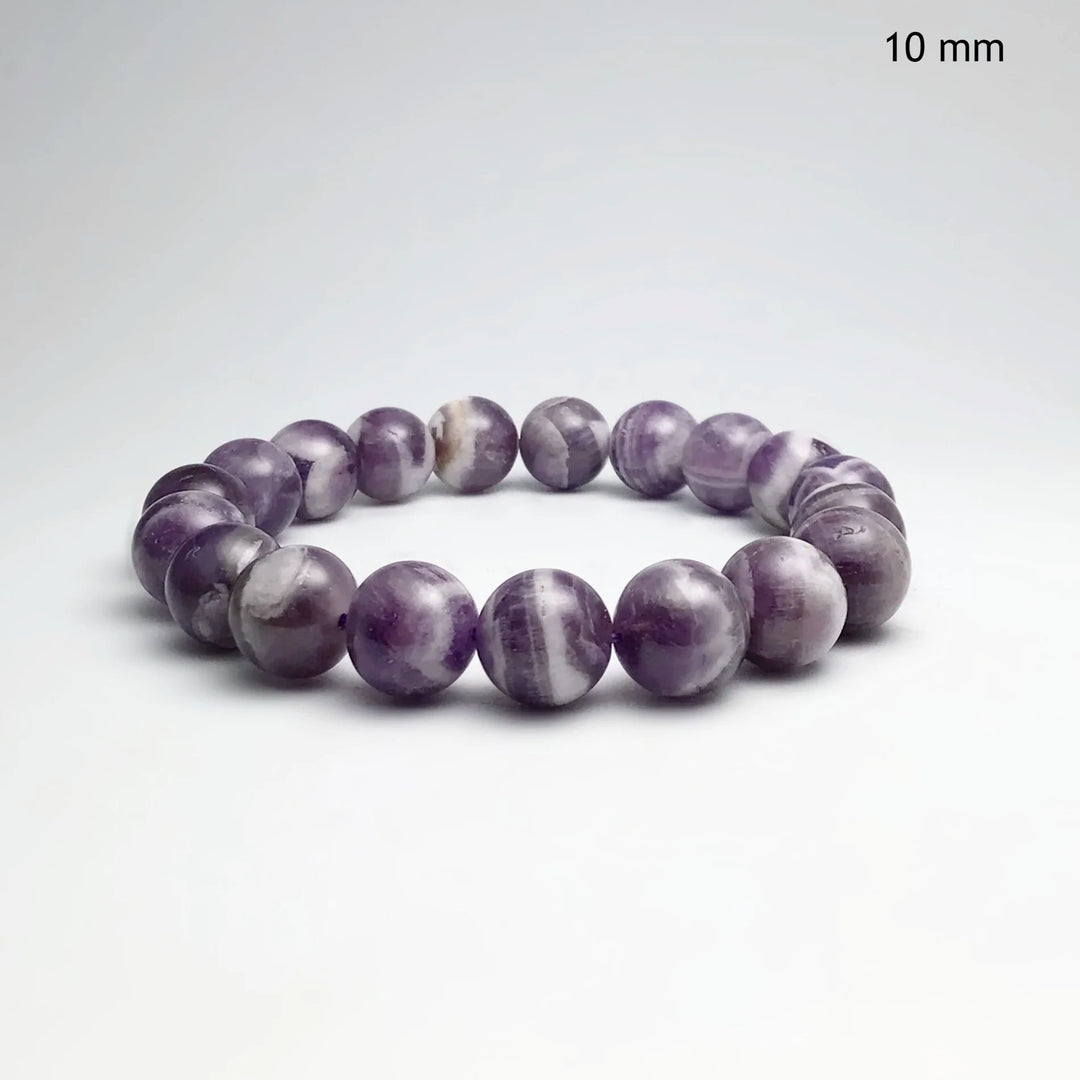 Chevron Amethyst Beaded Bracelet