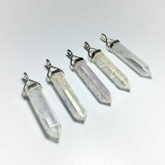 Opalescent Quartz Double Terminated Point Pendant