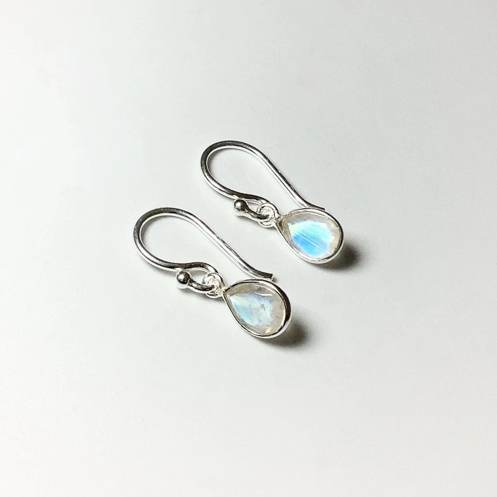 Rainbow Moonstone Dangle Earrings