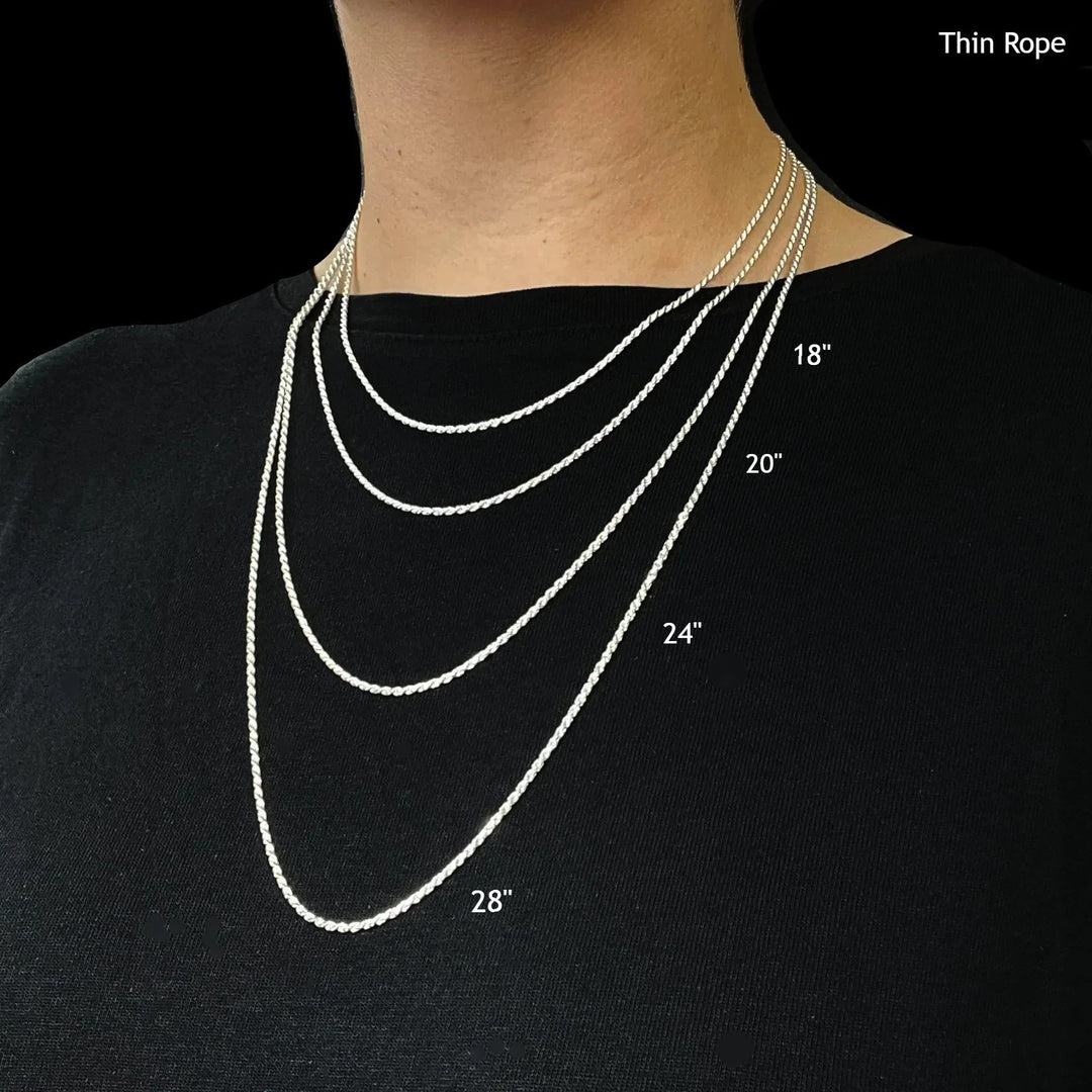 Sterling Silver Chain - Rope Style