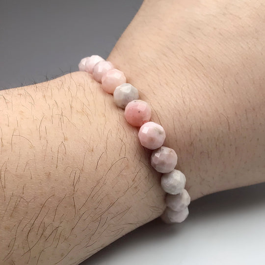 Peruvian Pink Opal Faceted Beaded Bracelet