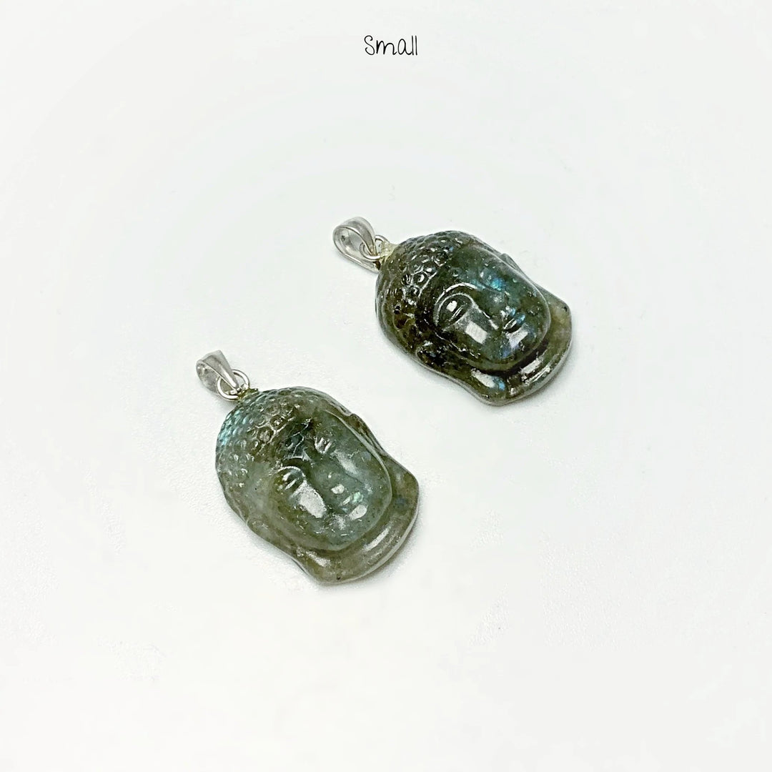 Labradorite Buddha Head Pendant