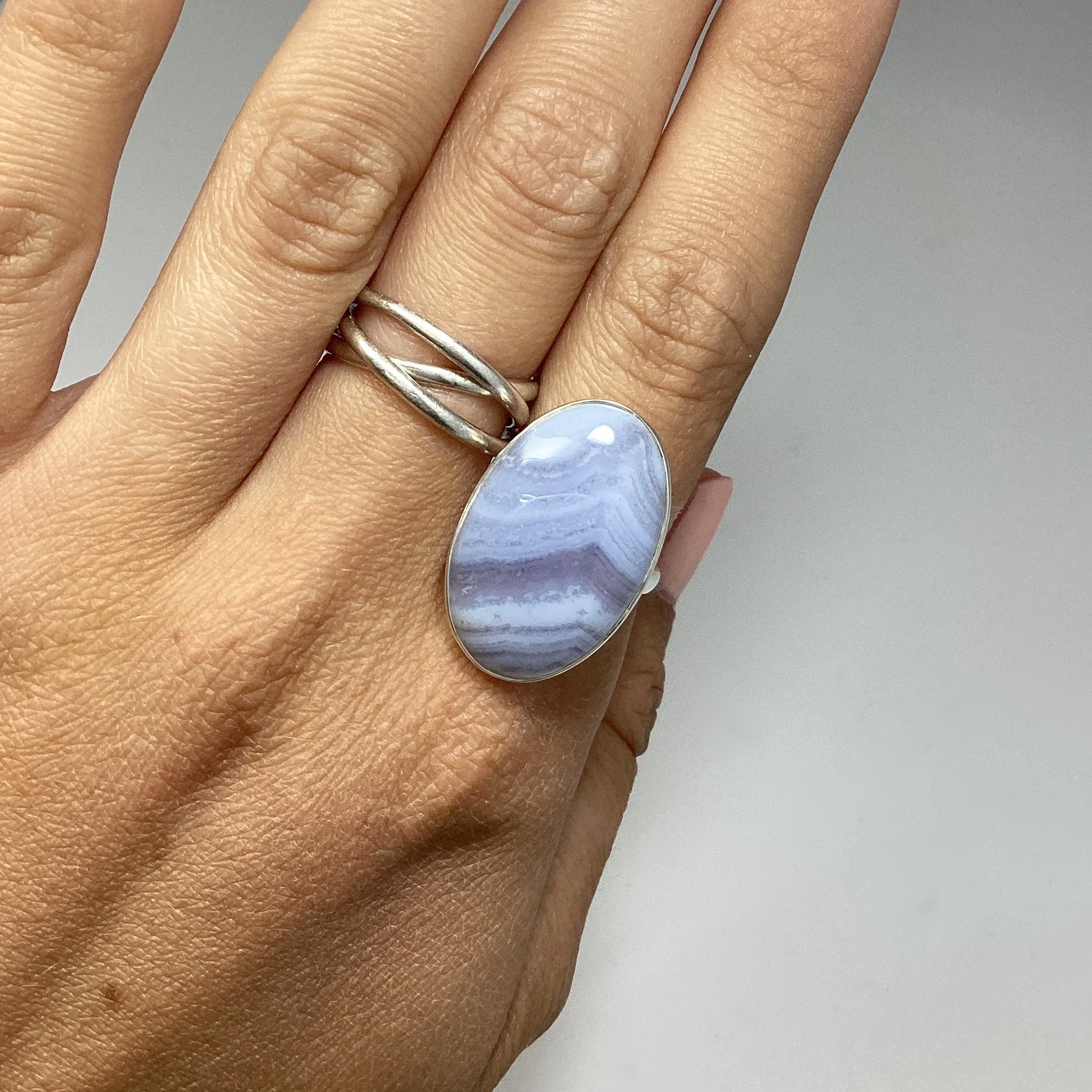 Blue Lace Agate Ring