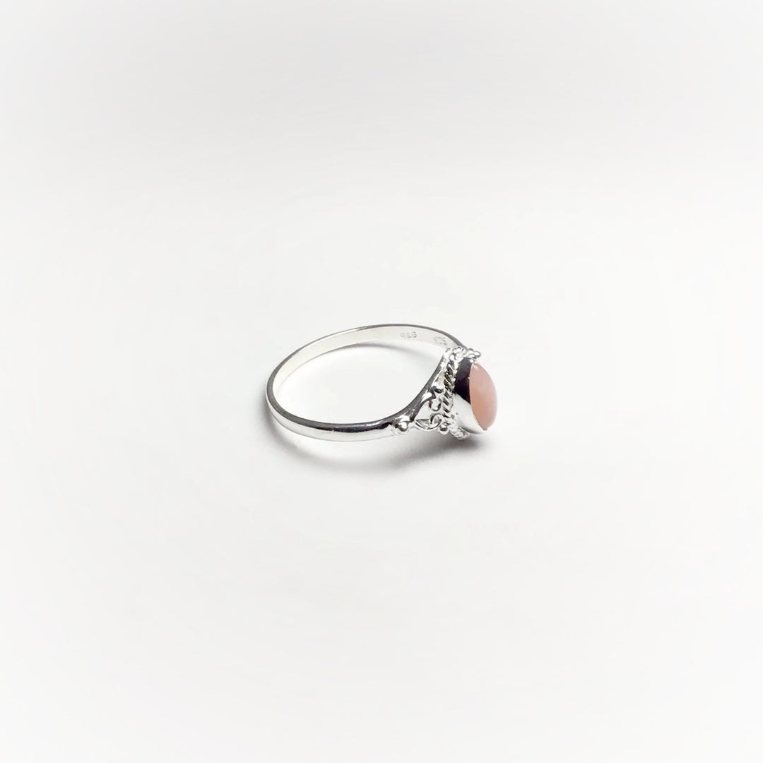 Pink Peruvian Opal Ring