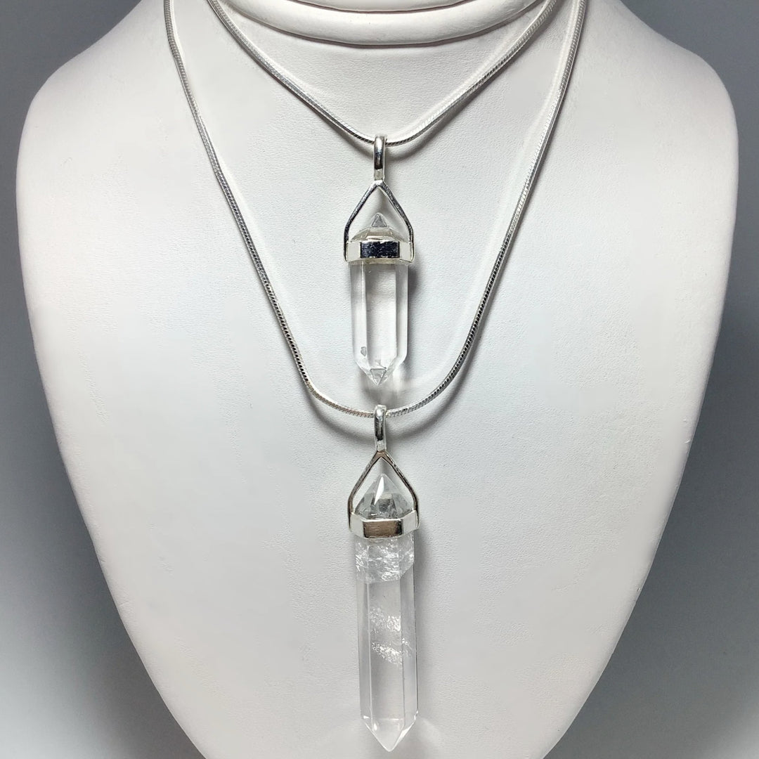 Quartz Double Terminated Point Pendant