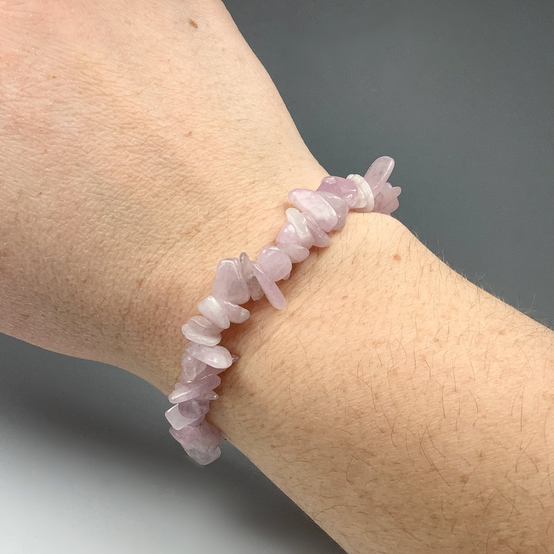 Kunzite Chip Beaded Bracelet