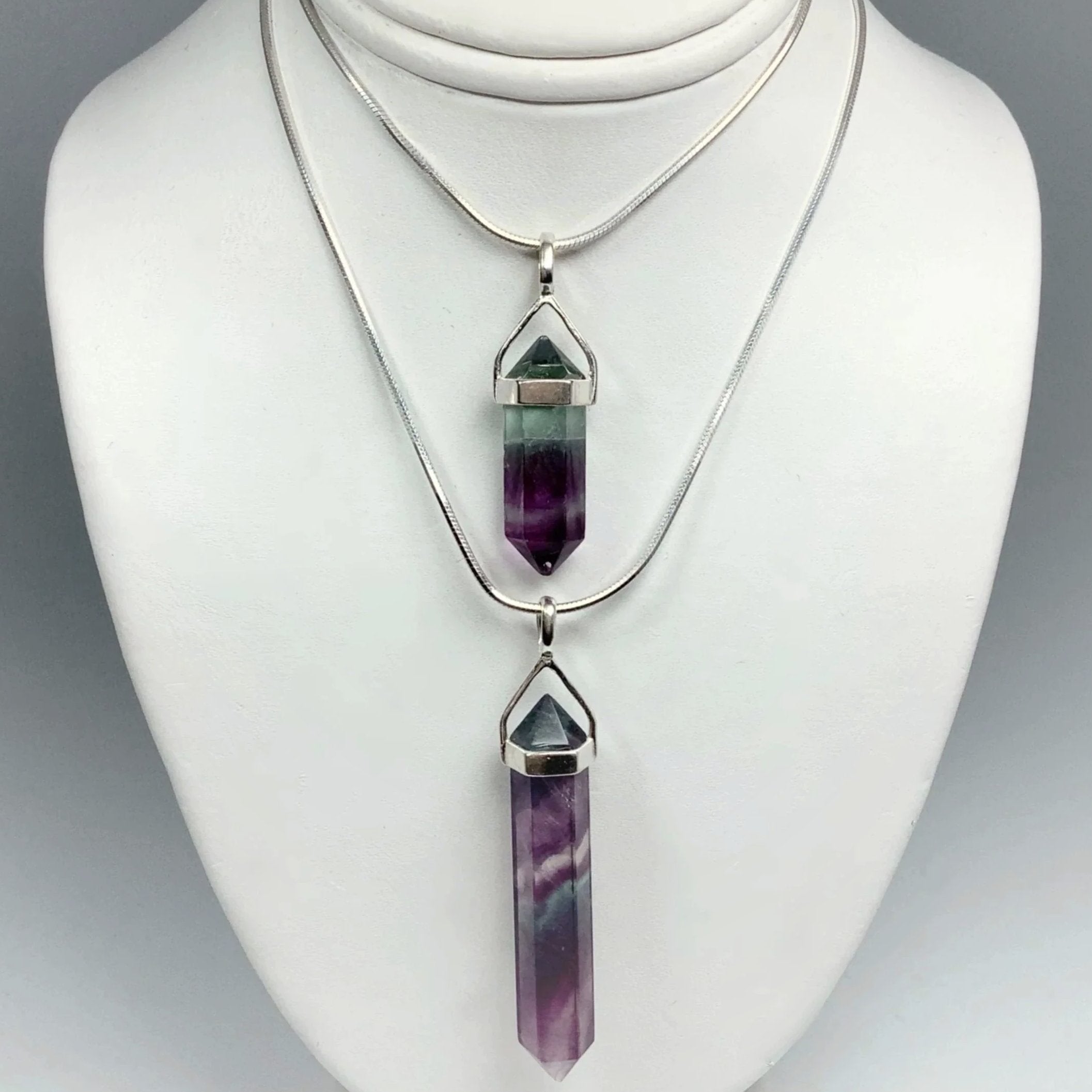 Fluorite Double Terminated Point Pendant