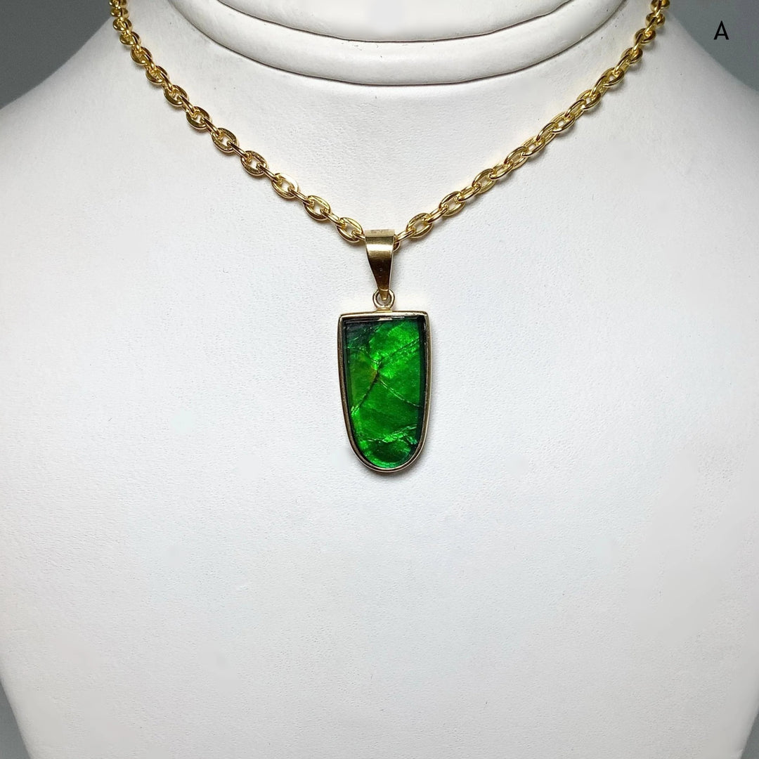 Alberta Ammolite 14K Gold Pendant