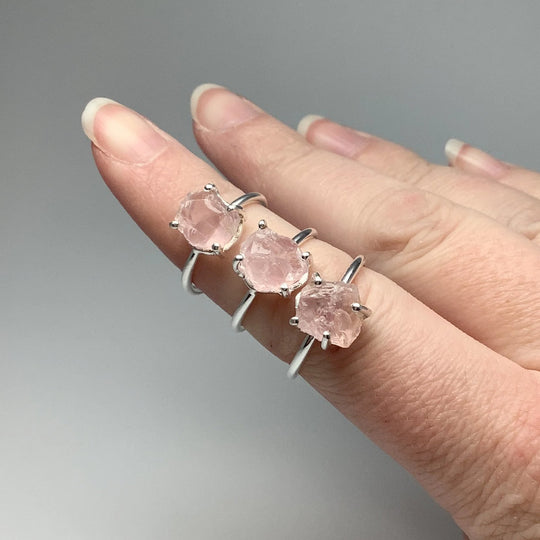 Raw Rose Quartz Ring