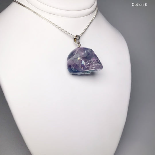 Fluorite Skull Pendant at $65 Each