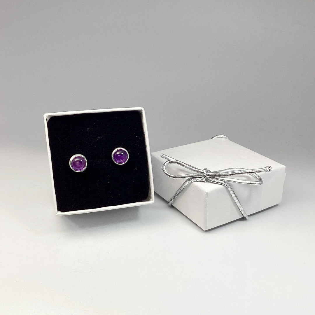 Amethyst Stud Earrings