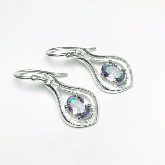 Mystic Topaz Dangle Earrings