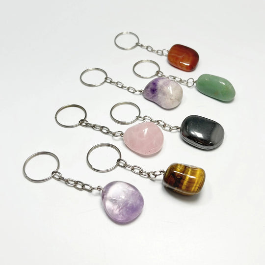 Tumbled Stone Keychain