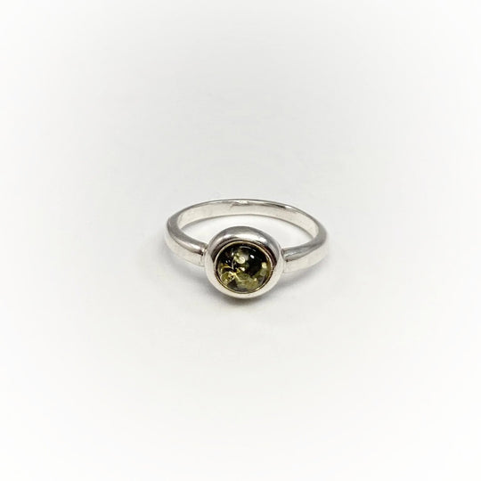 Green Amber Ring