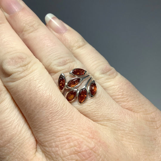 Cognac Amber Ring