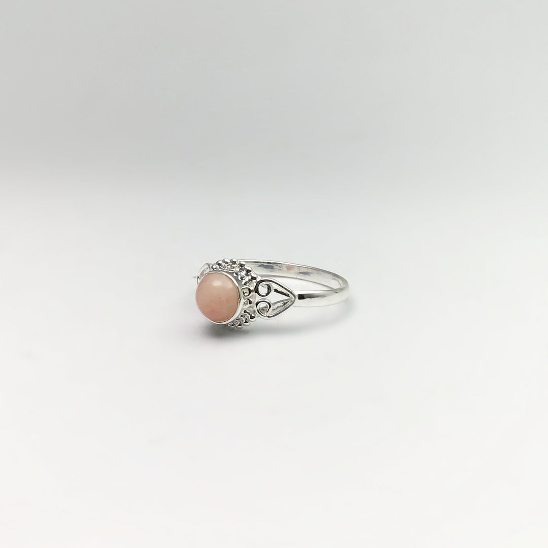 Pink Peruvian Opal Ring