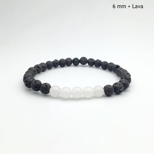 Milky Jade Beaded Bracelet