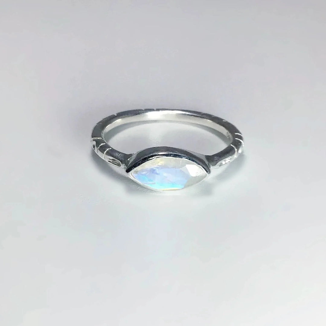 Rainbow Moonstone Ring