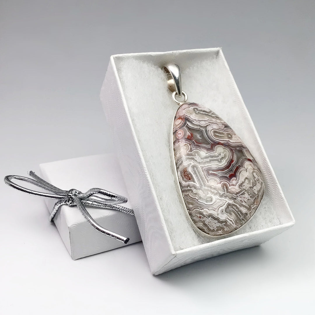 Crazy Lace Agate Pendant