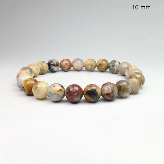 Natural Crazy Lace Agate Beaded Bracelet