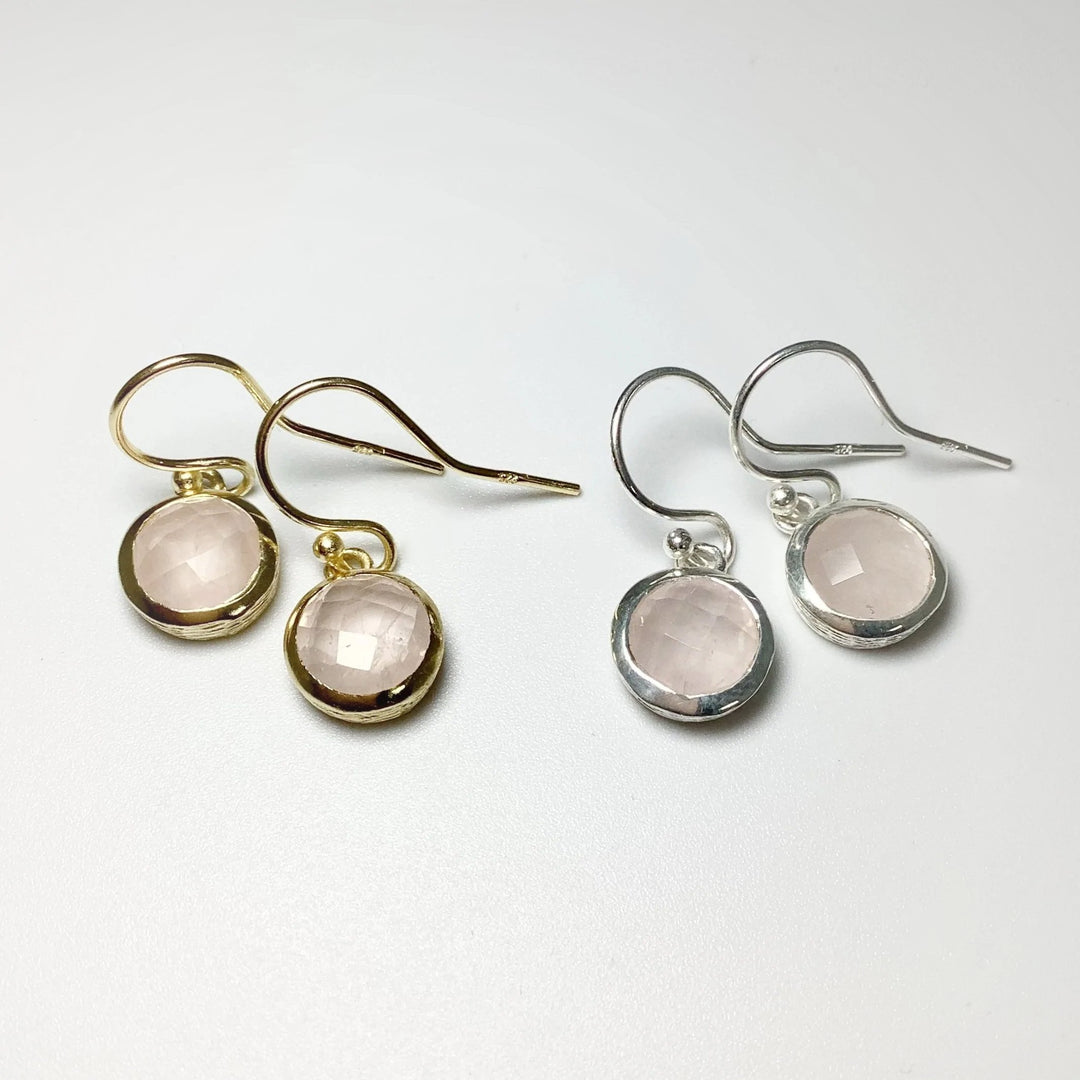 Rose Quartz Dangle Earrings