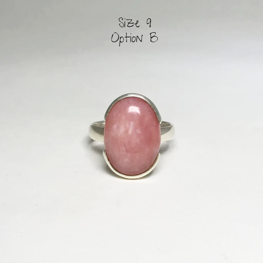 Pink Peruvian Opal Ring