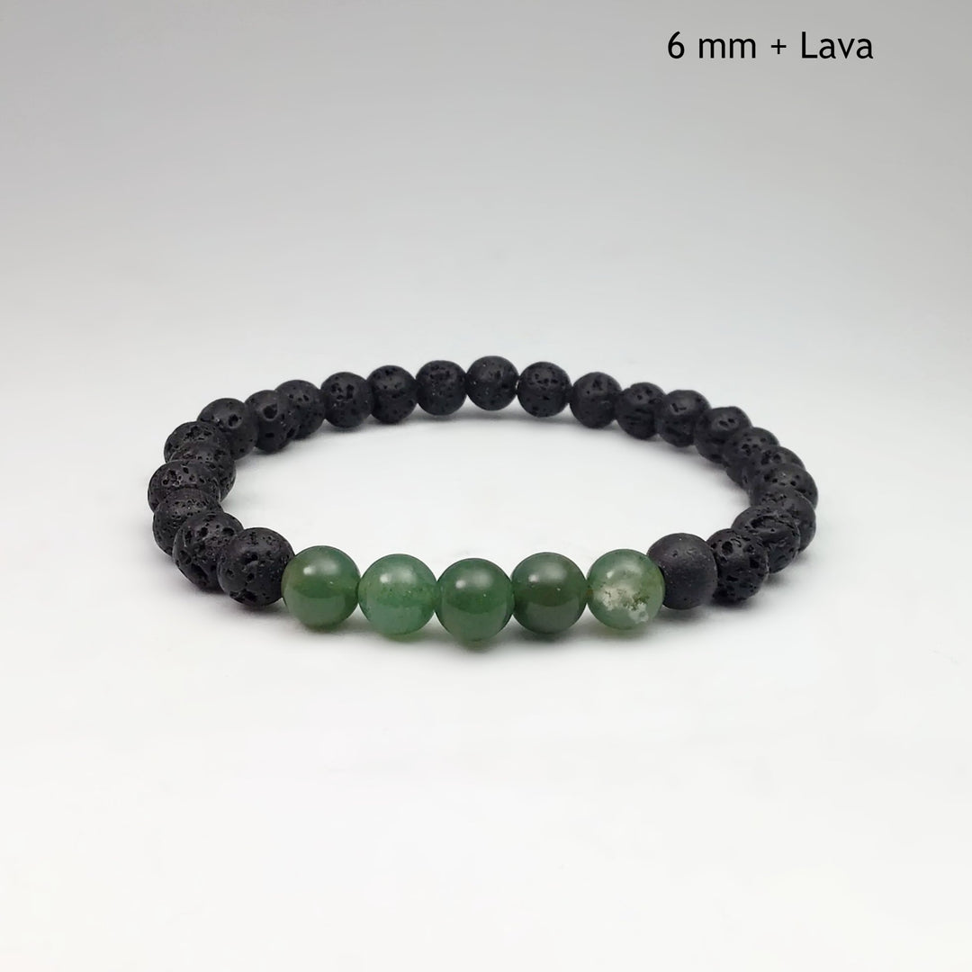 Moss Agate Beaded Bracelet