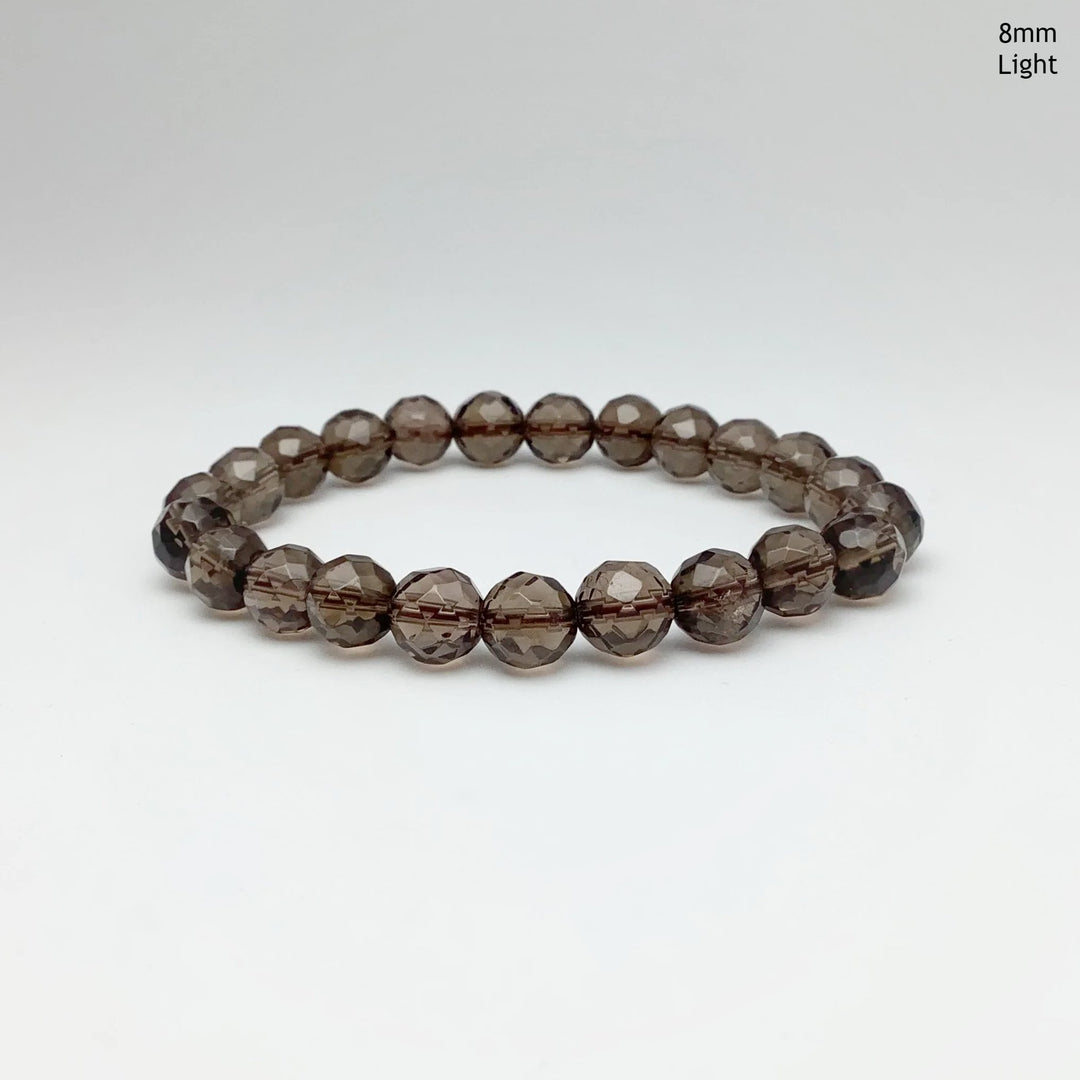 Smoky Quartz Faceted Beaded Bracelet