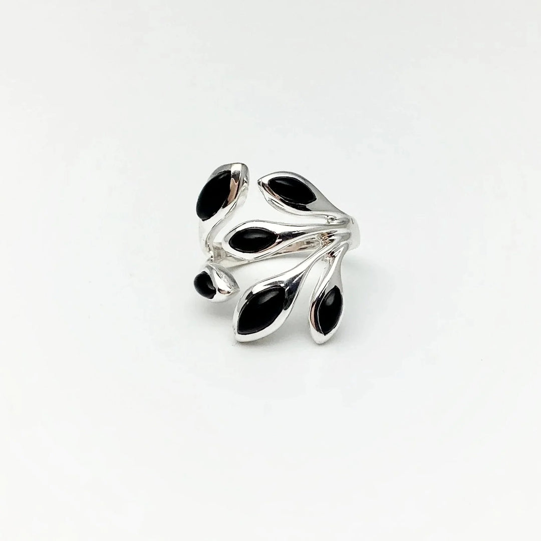 Black Onyx Adjustable Ring