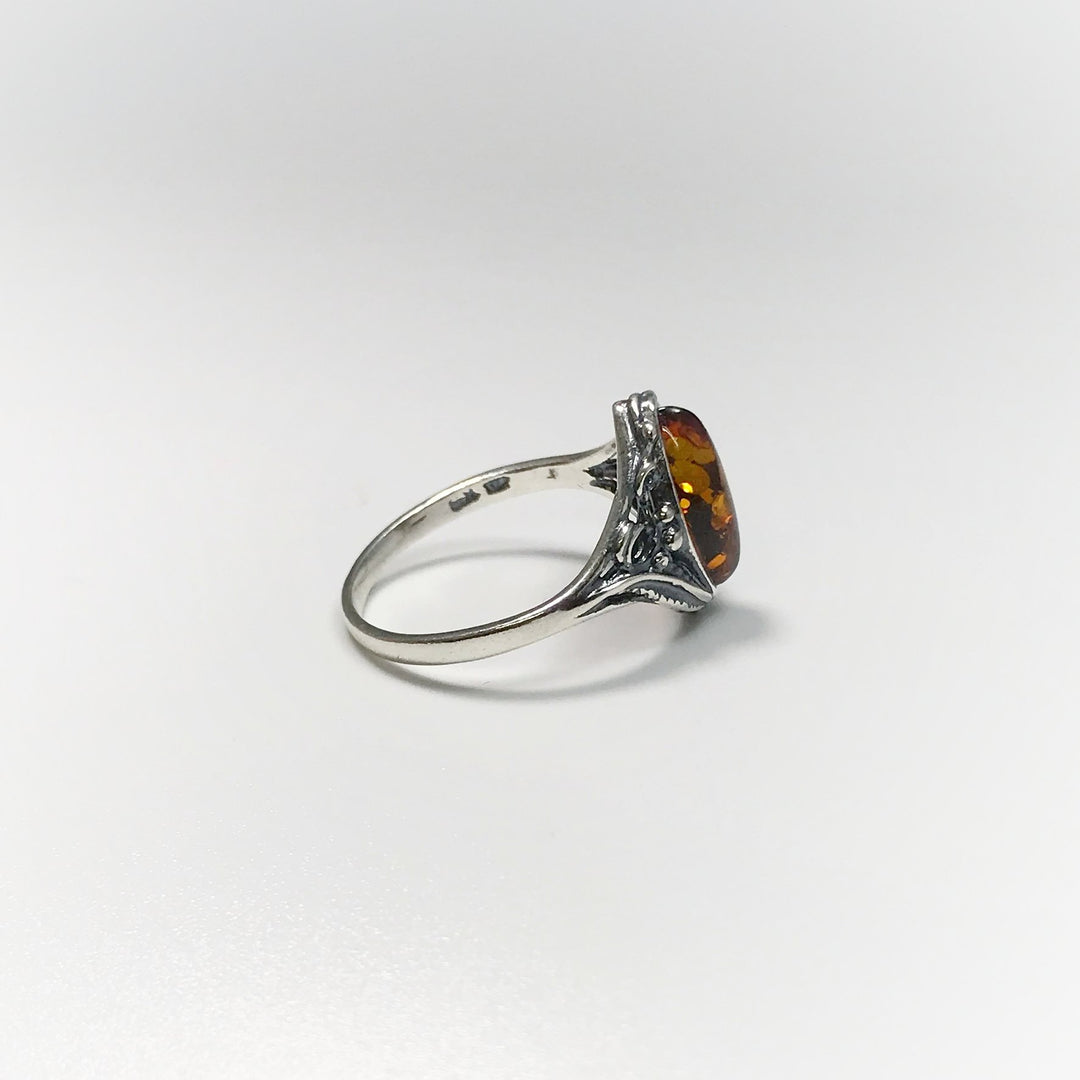 Cognac Amber Ring