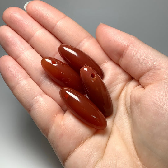 Carnelian Agate Drilled Pendant