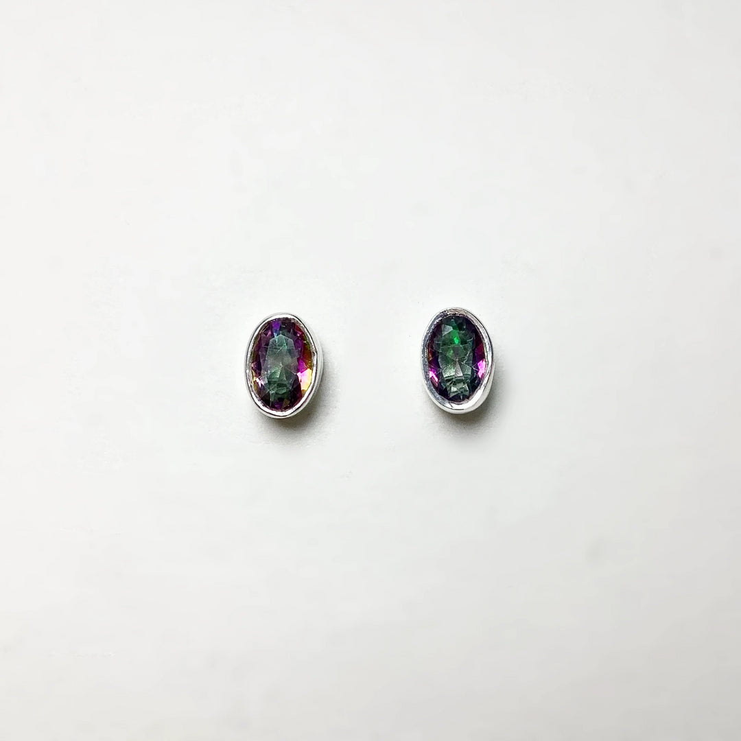 Mystic Topaz Stud Earrings