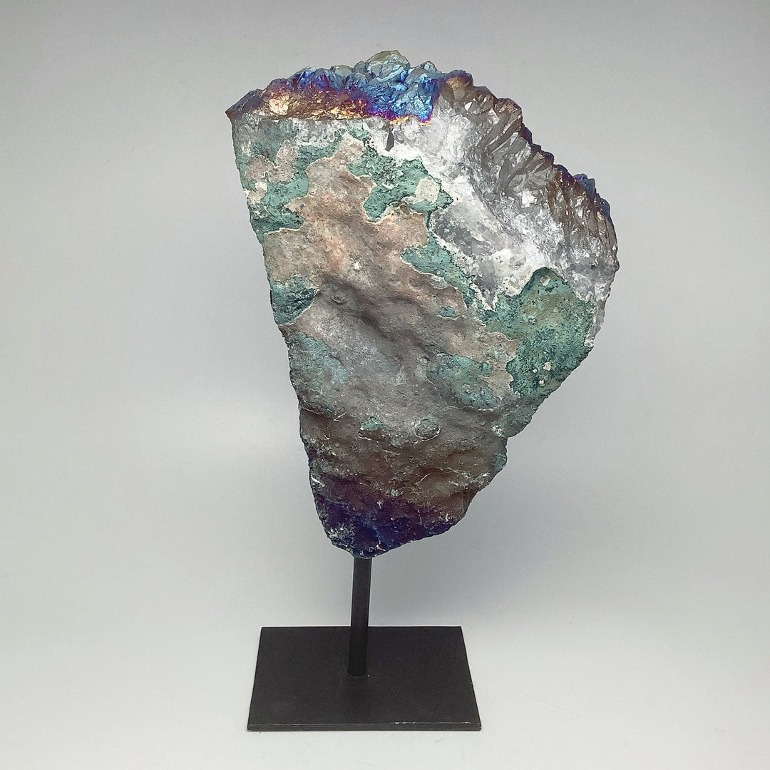 Rainbow Amethyst Druze Cluster On Stand