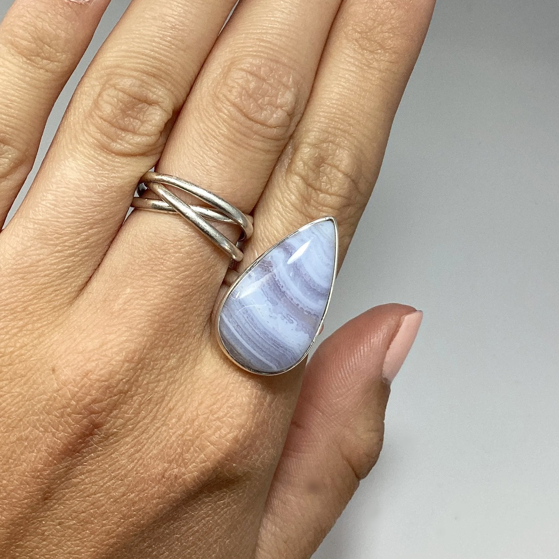 Blue Lace Agate Ring