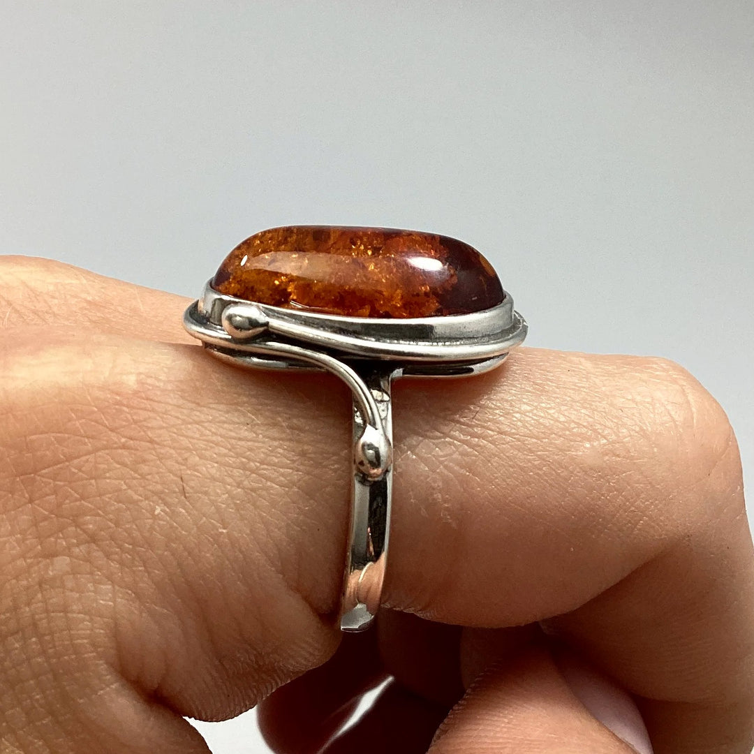 Cognac Amber Ring