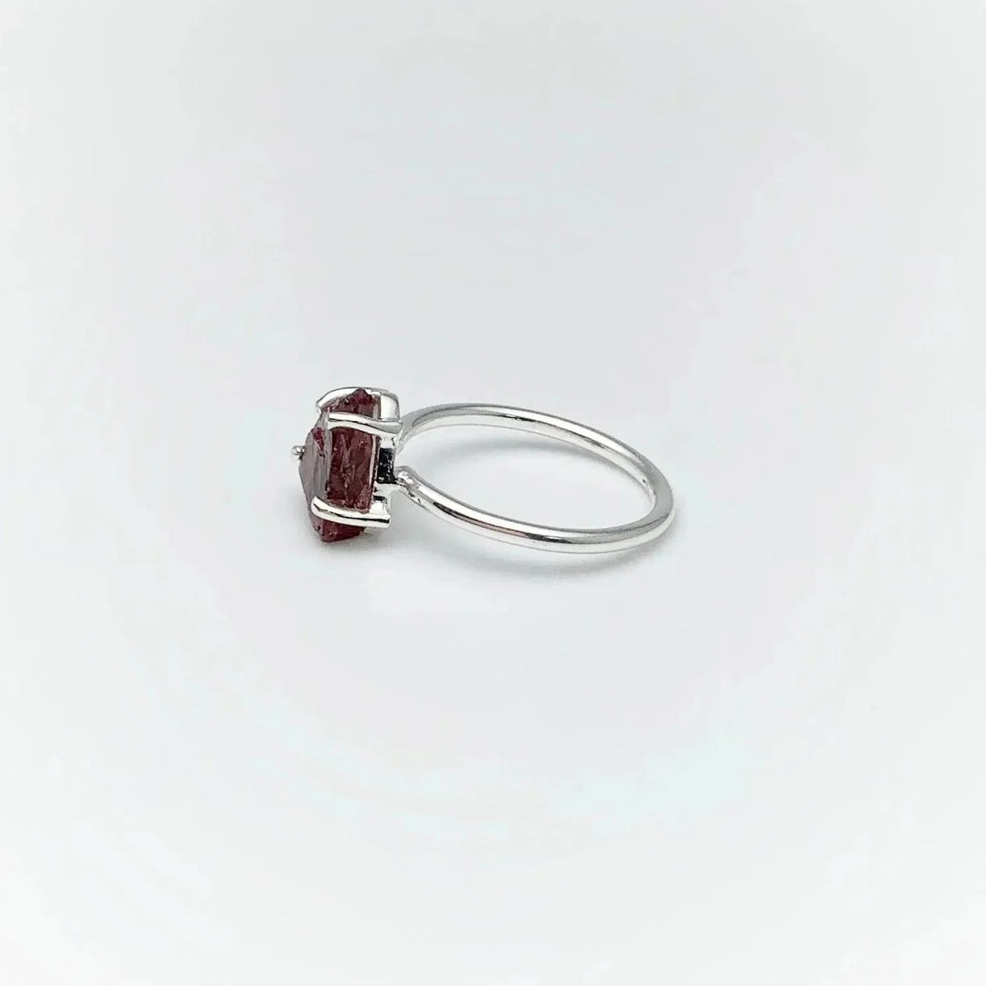 Raw Garnet Ring