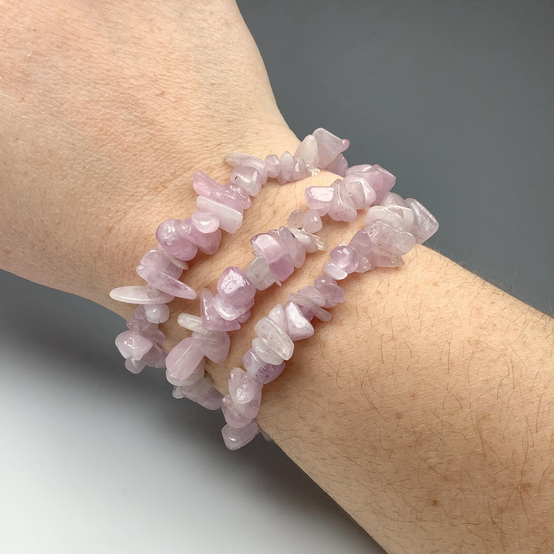 Kunzite Chip Beaded Bracelet