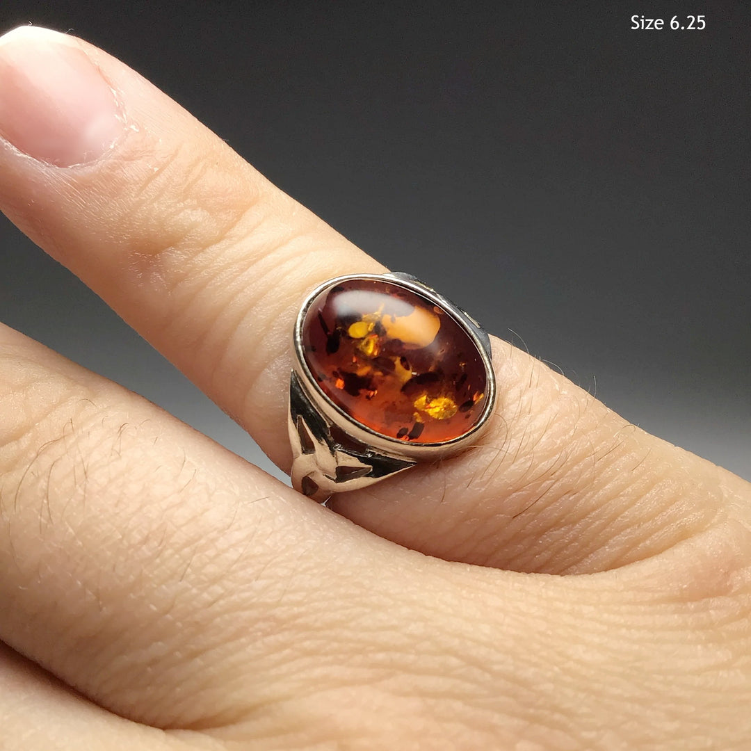 Cognac Amber Ring