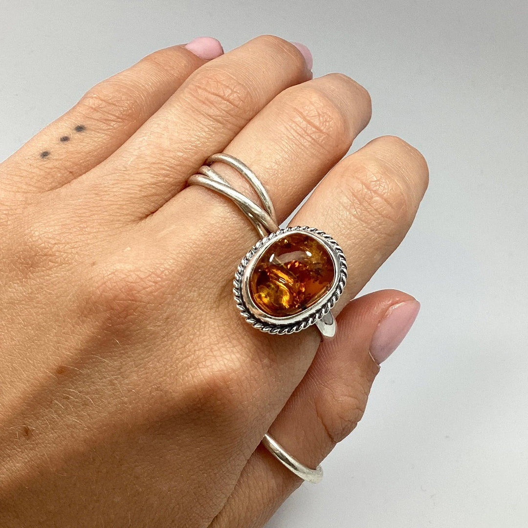 Cognac Amber Ring